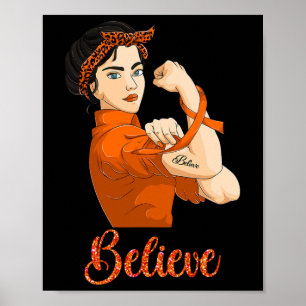Leukämie-Bewusstsein Glauben Poster