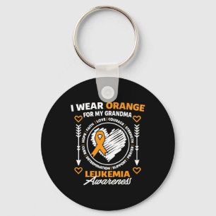 Leukämie Bewusstsein ich trage Orange für mein Oma Schlüsselanhänger