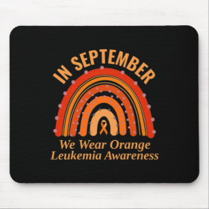 Leukämie Bewusstsein im September tragen wir Orang Mousepad