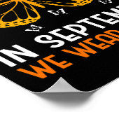 Leukämie Bewusstsein im September tragen wir Orang Poster (Ecke)