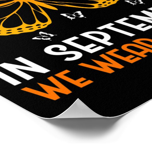 Leukämie Bewusstsein im September tragen wir Orang Poster (Ecke)