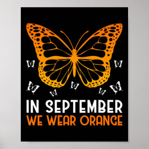 Leukämie Bewusstsein im September tragen wir Orang Poster