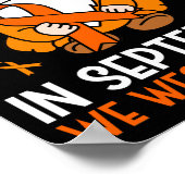 Leukämie Bewusstsein im September Wir tragen Orang Poster (Ecke)