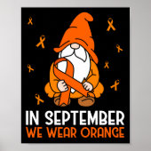 Leukämie Bewusstsein im September Wir tragen Orang Poster (Vorne)
