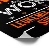 Leukämie Bewusstsein Krebs Überleben kämpfen Poster (Ecke)