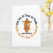 Leukämie-Bewusstsein MIT GOTT-KREUZ Karte (Gelbe Blume)