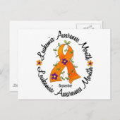 Leukämie Bewusstsein Monat Blume Band 3 Postkarte (Vorne/Hinten)