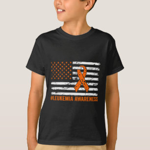 Leukämie Bewusstsein Monat Orange Ribbon USA T-Shirt