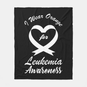 Leukämie Bewusstsein Monat Orange Ribbon Warrior F Fleecedecke