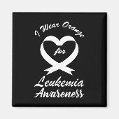 Leukämie Bewusstsein Monat Orange Ribbon Warrior F Magnet (Vorne)