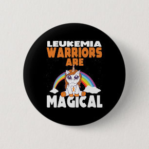 Leukämie Bewusstsein Niedlich Magisches Einhorn Bl Button