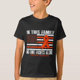 Leukämie-Bewusstsein Orange Band Flagge T-Shirt