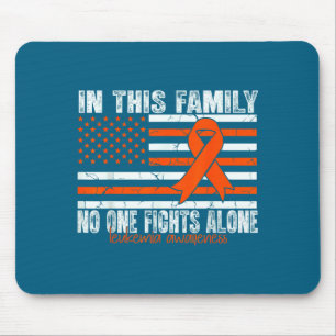 Leukämie-Bewusstsein Orange Band Flagge USA Leukäm Mousepad
