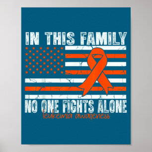 Leukämie-Bewusstsein Orange Band Flagge USA Leukäm Poster
