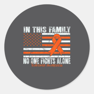 Leukämie-Bewusstsein Orange Band Flagge USA Leukäm Runder Aufkleber