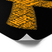 Leukämie Bewusstsein Orange Fight Hope Cure Band Poster (Ecke)