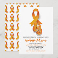 Leukämie Bewusstsein Orange Ribbon Krebs freies Pa