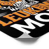 Leukämie Bewusstsein Orange Ribbon Poster (Ecke)