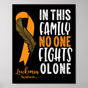 Leukämie Bewusstsein Orangen-Ribbon-Krebs-Survivor Poster