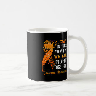 Leukämie Bewusstsein Orangenband in dieser Familie Kaffeetasse
