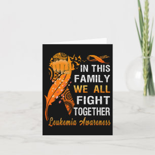 Leukämie Bewusstsein Orangenband in dieser Familie Karte