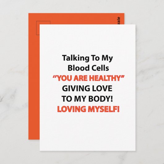 Leukämie Bewusstsein Postkarte (Vorne/Hinten)