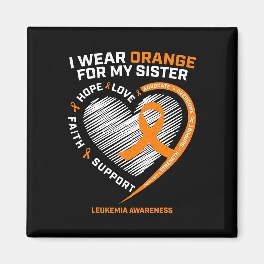 Leukämie Bewusstsein Schwester Geschenke Männer Fr Magnet (Vorne)