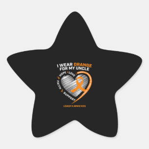 Leukämie Bewusstsein Shirts Onkel Mens Frauen Kind Stern-Aufkleber
