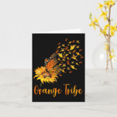 Leukämie Bewusstsein Sonnenblumen Butterfly Orange Karte (Gelbe Blume)