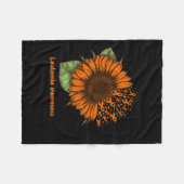 Leukämie Bewusstsein Sonnenblumen Geschenk Warrior Fleecedecke (Vorderseite (Horizontal))
