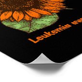 Leukämie Bewusstsein Sonnenblumen Geschenk Warrior Poster (Ecke)