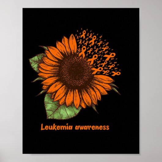 Leukämie Bewusstsein Sonnenblumen Geschenk Warrior Poster (Vorne)
