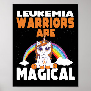 Leukämie-Bewusstsein Süßes magisches Einhorn Blut Poster