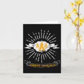 Leukämie Bewusstsein tragen Orangenband Grafik Karte (Gelbe Blume)