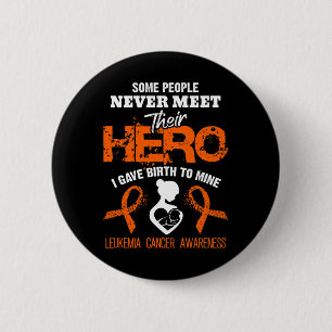 Leukämie Bewusstsein trifft meinen Helden Button