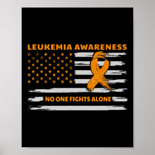 Leukämie Bewusstsein Wir bekämpfen Krebs gemeinsam Poster