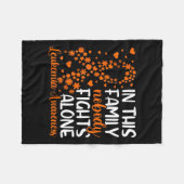 Leukämie-Bewusstsein zur Familienunterstützung Fleecedecke (Vorderseite (Horizontal))