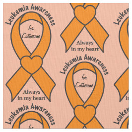 Leukämie-Bewusstseins-Herz-Band-Name kundengerecht Stoff