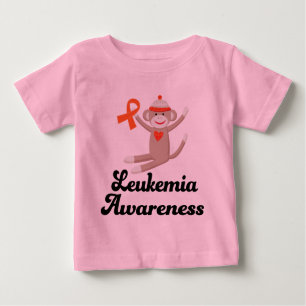 Leukämie-Bewusstseins-Socken-Affe Baby T-shirt