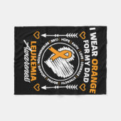 Leukämie Bewusstseinsbildung Monat Unterstützung i Fleecedecke (Vorderseite (Horizontal))