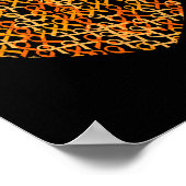 Leukämie Bewusstseinsbildung Orange Ribbon Herz Poster (Ecke)