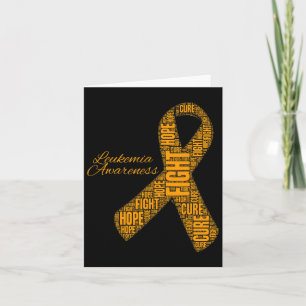 Leukämie Bewusstseinsbildung Orange Ribbon Kampf H Karte