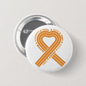 Leukämie Bewusstseinsbildung Orangefarbene Unterst Button (Vorne & Hinten)
