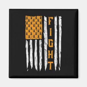 Leukämie-Bewusstseinsmonat Amerikanische Flagge Bl Magnet