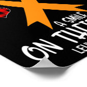 Leukämie Bewusstseinsstärke bekämpft mit Lächeln Poster (Ecke)