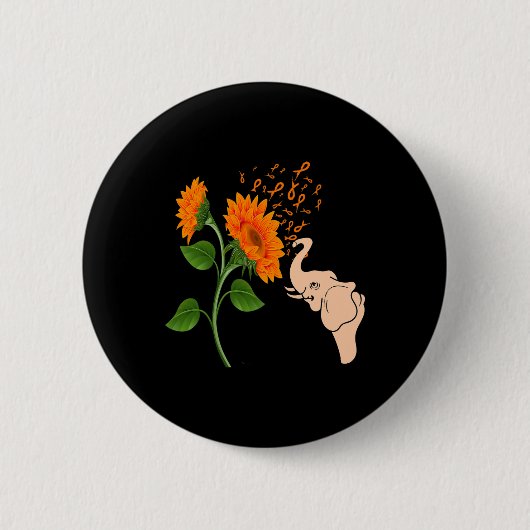 Leukämie Blume Button (Vorderseite)