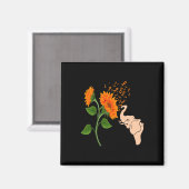 Leukämie Blume Magnet (Vorderseite/Rückseite)