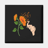 Leukämie Blume Magnet (Vorne)