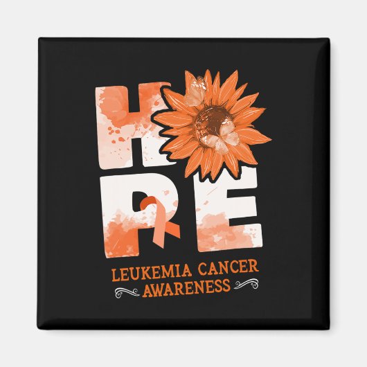 Leukämie Blume Magnet (Vorne)