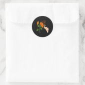 Leukämie Blume Runder Aufkleber (Tasche)